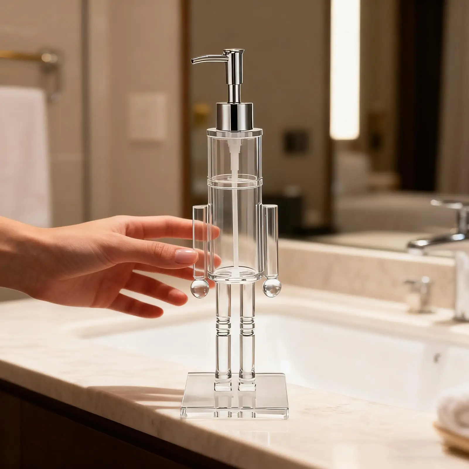 

Nutcracker Soap Dispenser Clear Refillable Clear Nutcracker Decorative Home Decor Christmas Holiday Soap Dispenser For Home