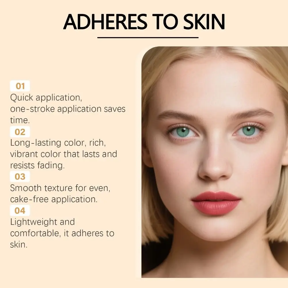 Delineador labial fosco de veludo marrom vermelho, lápis labial à prova d'água de longa duração, sem manchas, desenvolvimento de cores, maquiagem labial