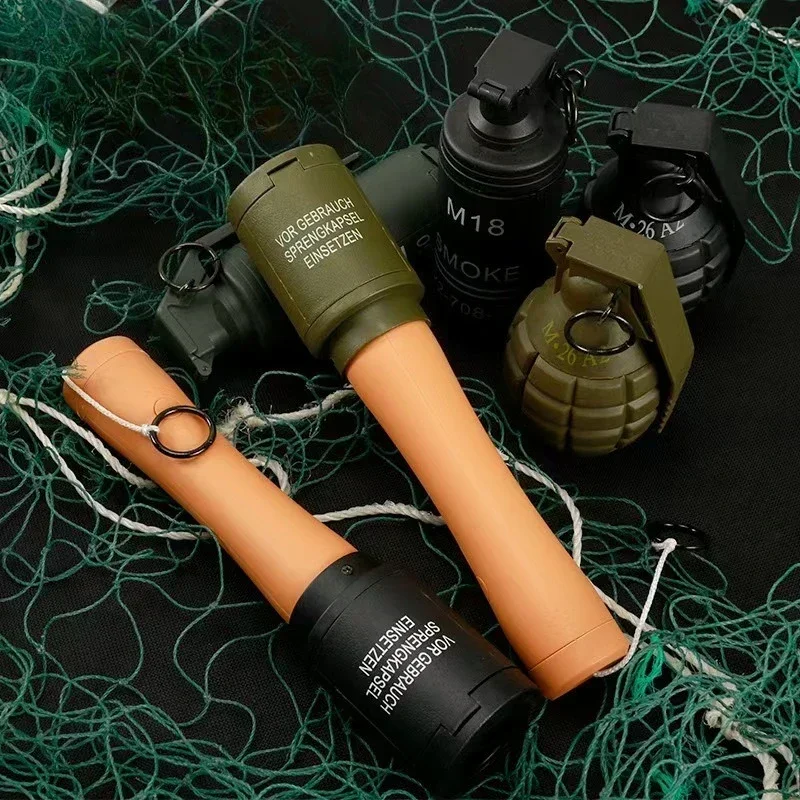 B2pcs Outdoor Airsoft Grenade Model, Tactical Smoke Grenade Model, M67 Burst Grenade Various Airsoft Tactical Models Grenade