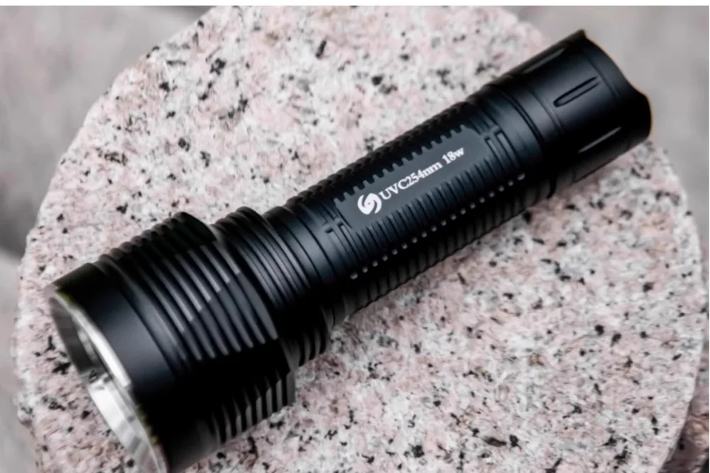 18W Shortwave 254nm UVC LED Flashlight SW UV Torch Lamp for Sterilization And Gem Testing Portable High Intensity UV Light