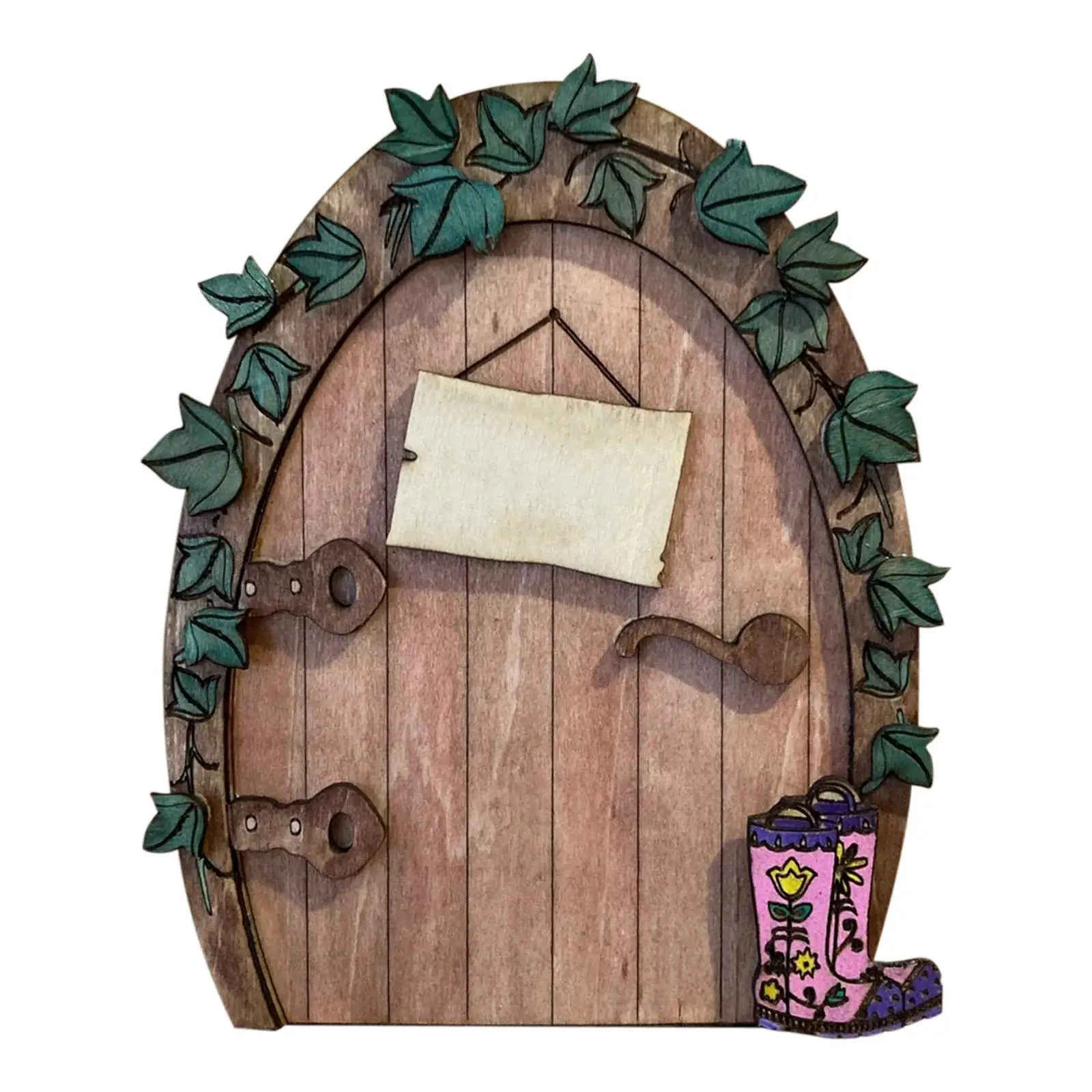 Decorative Fairy Garden Gnome Window Door Statue Delicate Details for Easter Outdoor