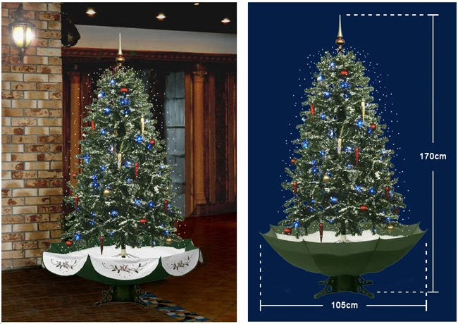 Christmas decorations luxury Christmas tree artificial black led lights luxury PVC snow black royal Christmas tree