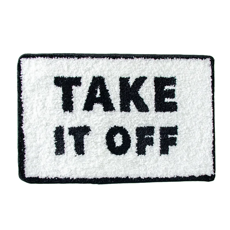 Take It Off Non Slip Bath Mat,Anti-Slip Floor Rugs,Fluffy Microfiber Indoor Mat,Absorbent Ultra Soft,Fun Soft Anti Slip Rug