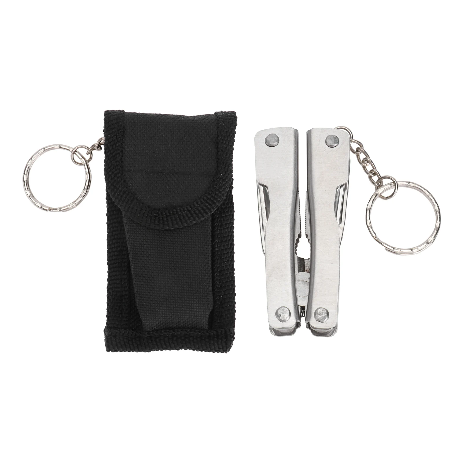 

9 In 1 Stainless Steel Multifunctional Folding Plier Kit Silver 6.8X3X1.2Cm Portable Outdoor Tool For Camping Hiking Includes