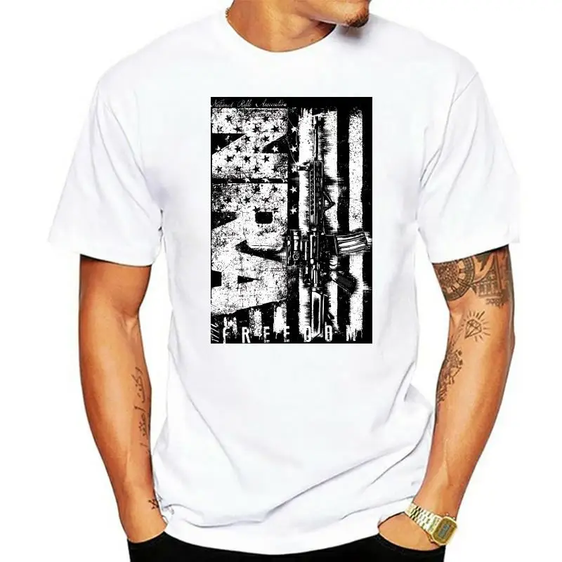 NRA футболка Грит флаг США логотип свобода 1776 официально Лицензированная стандартная Бесплатная доставка Дешевые tee2024 Горячие футболки