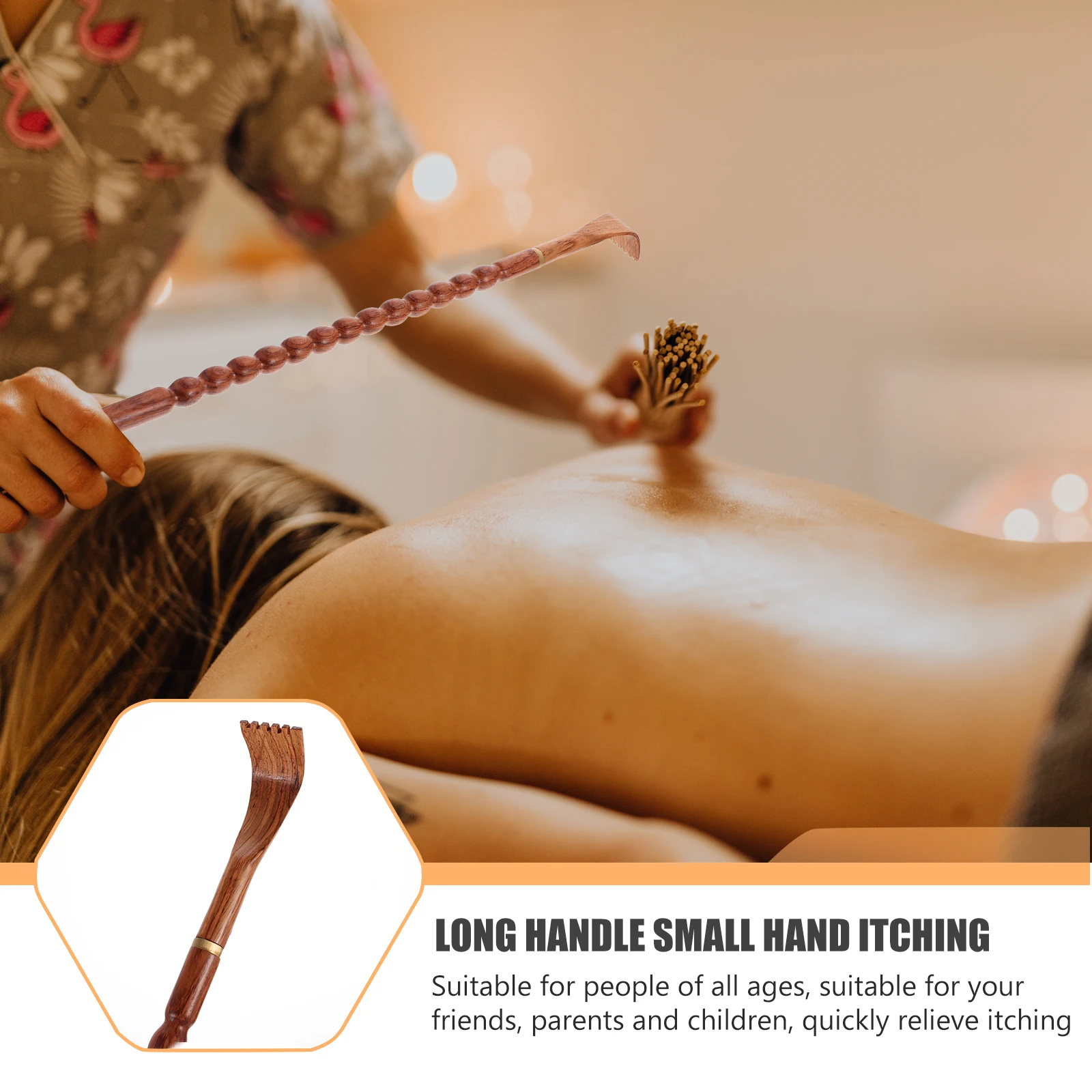 

Wooden Back Scratcher Durable Practical Massager For Itching Relief Portable Body Scratcher Tool For All Ages Wooden Massager