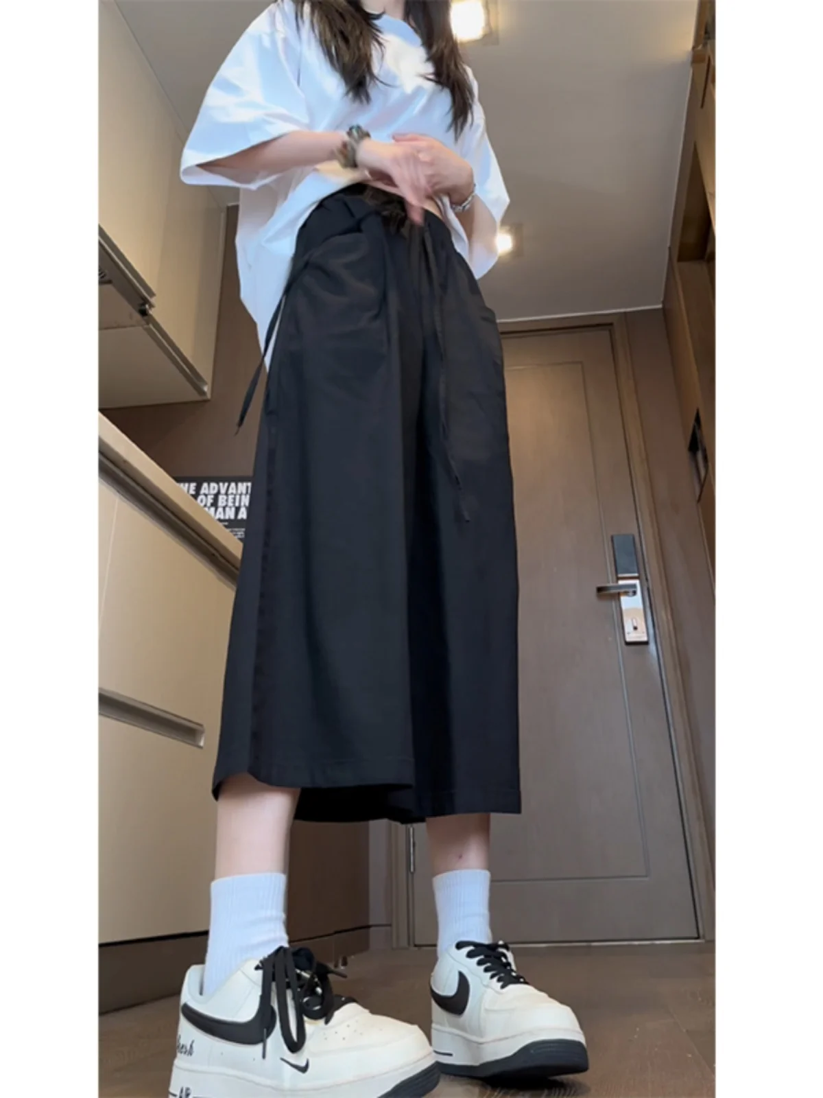 

Брюки унисекс из хлопка и льна, длина 7/8, летние, больших размеров, свободные, для невысоких, укороченные