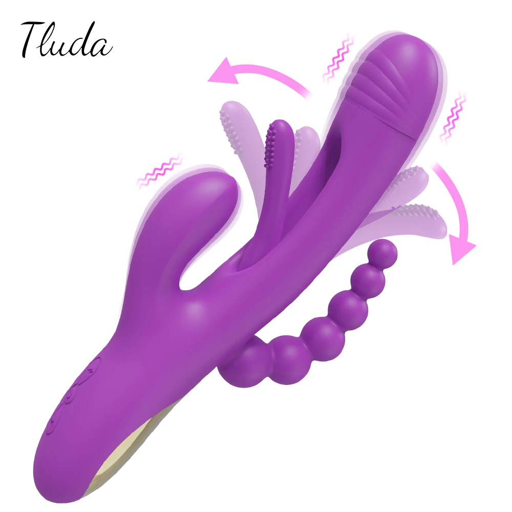 Tapping Flapping Rabbit Vibrator for Women Vagina G-Spot Vibrator Female Masturbator Clitoris Anal Stimulator Sex Toy for Women