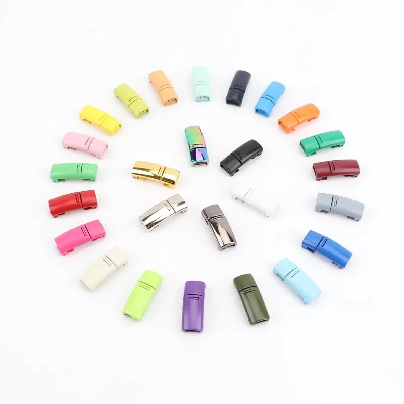 Fashionable metal lock No Tie Magnetic buckle shoelaces accessory 28 colors available Sneaker Kits Metal Laces Buckle