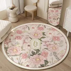 VIKAMA Imitation Cashmere Carpet Bedroom Round Bed Blanket Light Luxury Advanced New Home Thickened Foot Mat