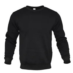 Autumn Men's Sweater Pullover Solid Color Round Neck Cardigan Sweater Men's Fashion Long Sweatshirt Tops