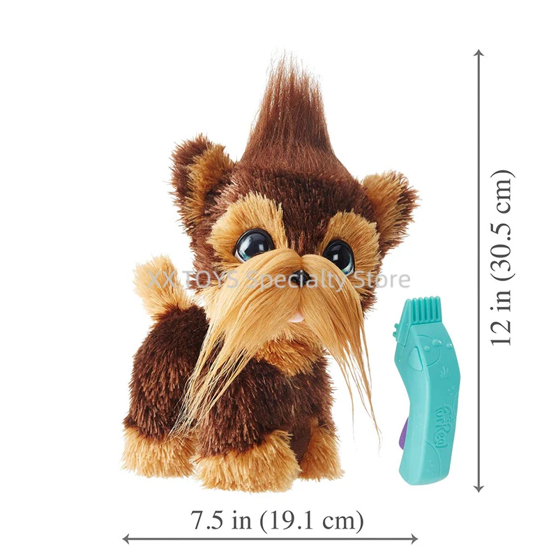 FurReal Shaggy Shawn สีน้ําตาลของเล่นสุนัขอิเล็กทรอนิกส์ Interactive Plush ของเล่นสัตว์เลี้ยงสุนัขกรูมมิ่งสาวเล่นของเล่นของขวัญวันเกิด