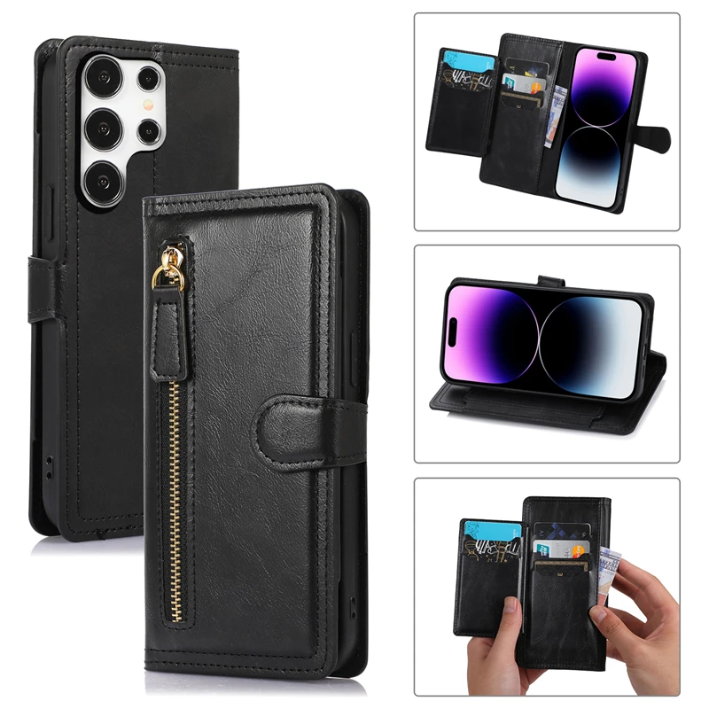 Zipper Flip Leather… - image