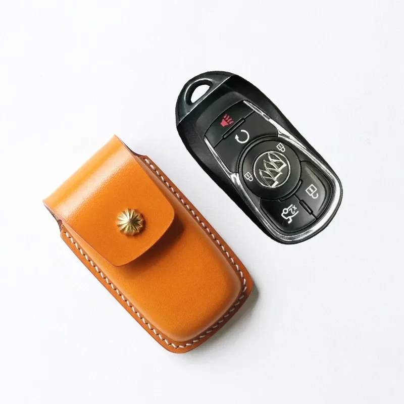 for Hjkl Leather Car Key Bag for Buick GL8 Envision Personalized Cowhide Handmade Simple Key Cover