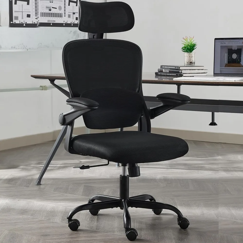 

Computer Armchair Black Gamer Chair Swivel Task Chair or Study Room Bedroom Gaming Office Ergonomic Pc Comfortable Furniture