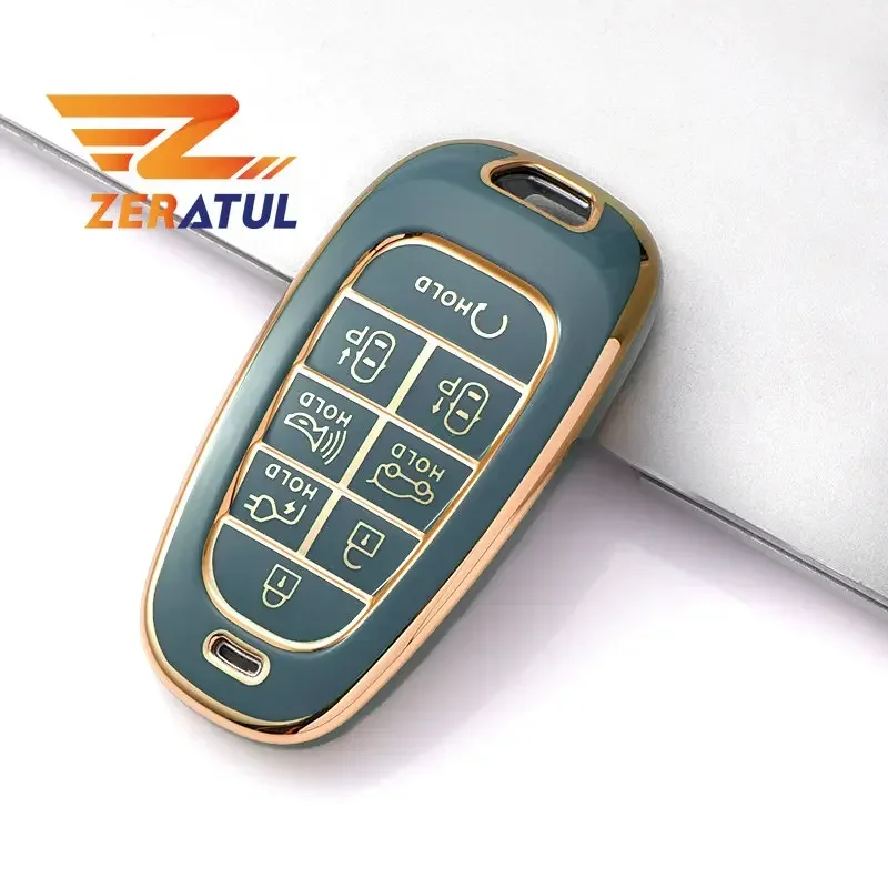 7/8 Buttons TPU Car Key Case Cover Shell for Hyundai Sonata Sel IONIQ 5 NEXO Tucson Sonata 2020 Grandeur Sonata Limited Sorento