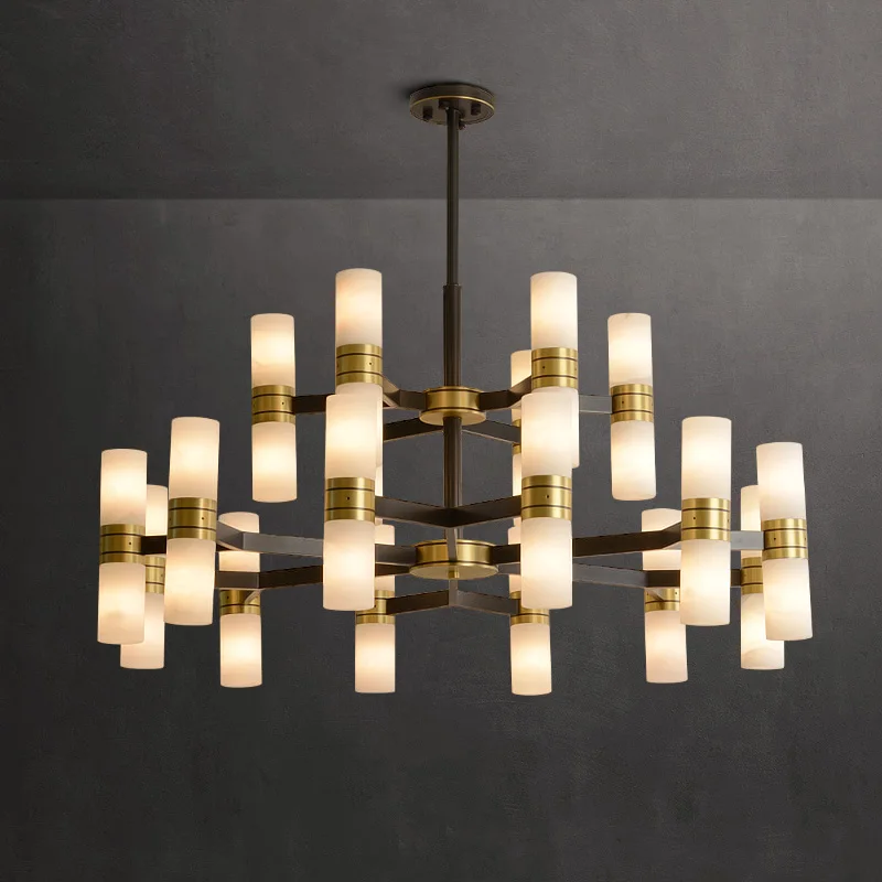 

All Copper Modern Minimalist Living Room Grand Bedroom, Light Luxury Dining Room Marble Pendant Light Bedroom Lighting Fixtures