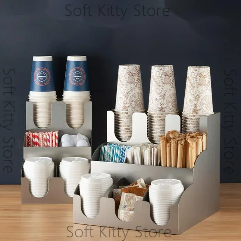 Acrylic Display Stand Milk Tea Shop Multi-layer Cup Holder Efficiency Enhancer Shop Presentation Rack and Organizational Shelf