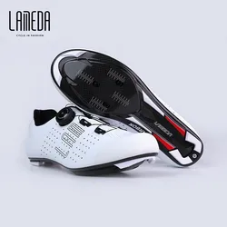 LAMEDA New Professional Cycling Shoes Locked Men Women Road Bike Carbon Fiber Hard Sole Bicycle Shoes Competition style