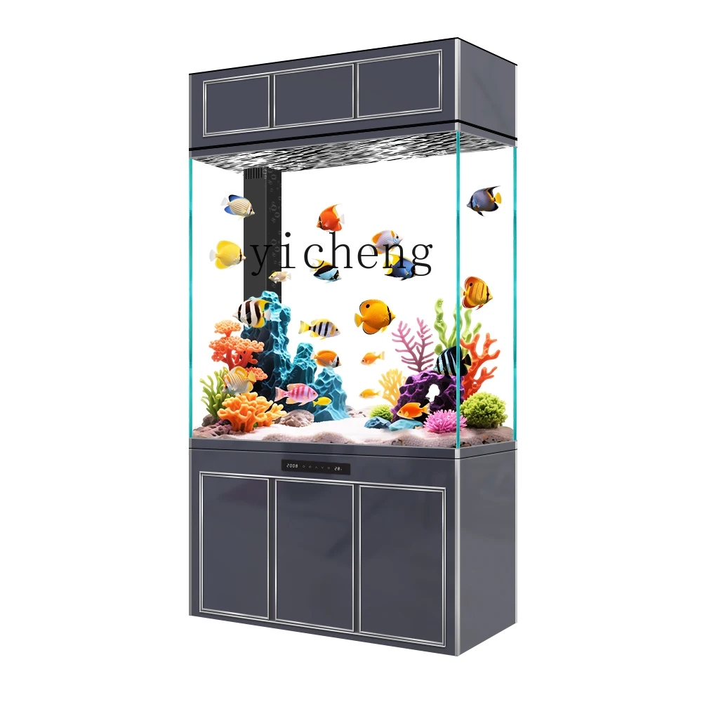 LX Entrance Cabinet Fish Tank Living Room Modern Integrated Vertical Office Partition Bottom Filter