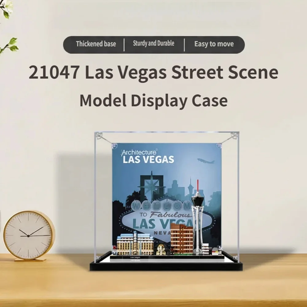 

Acrylic Display Box for Lego 21047 Las Vegas Skyline Building Set,Clear Display Case, Dust-Proof Display Case(Only Display Case)