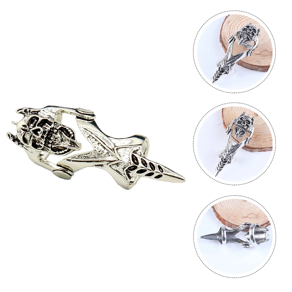 

1pc Punk Style Finger Joint Punk Style Finger Ring Jewelry Fashion Accessory Durable Metal Ring For Costume Stage Daily Wear