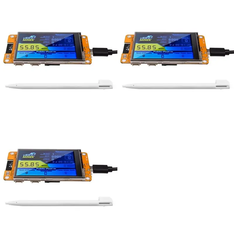 Efficient 3X Nerdminer 2 Miner 55-60KH/S BTC Lottery Solo Miner 2.8 Inch Display Bitcoin BTC Miner Solo Nerd Miner