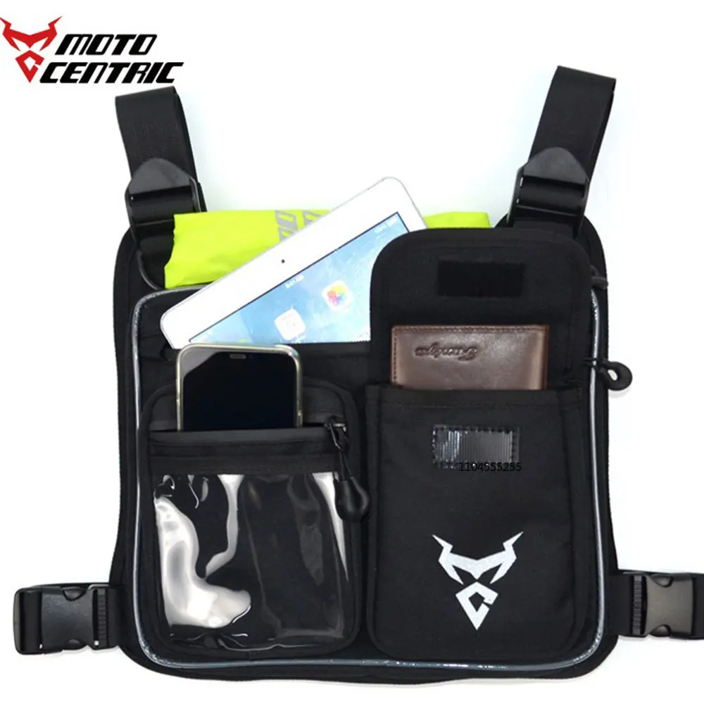 

Motorcycle Riding Breast Bag Multi-functional Equipment Luggage Locomotive Bag Men Reflective Anti-splashing Oxford Cloth Bag