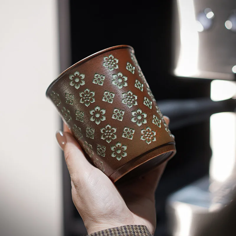 HYS master cup presbyopia treasure with wealth coffee cup tea ceremony tea ware fun merchandise teacup retro single cup souvenir