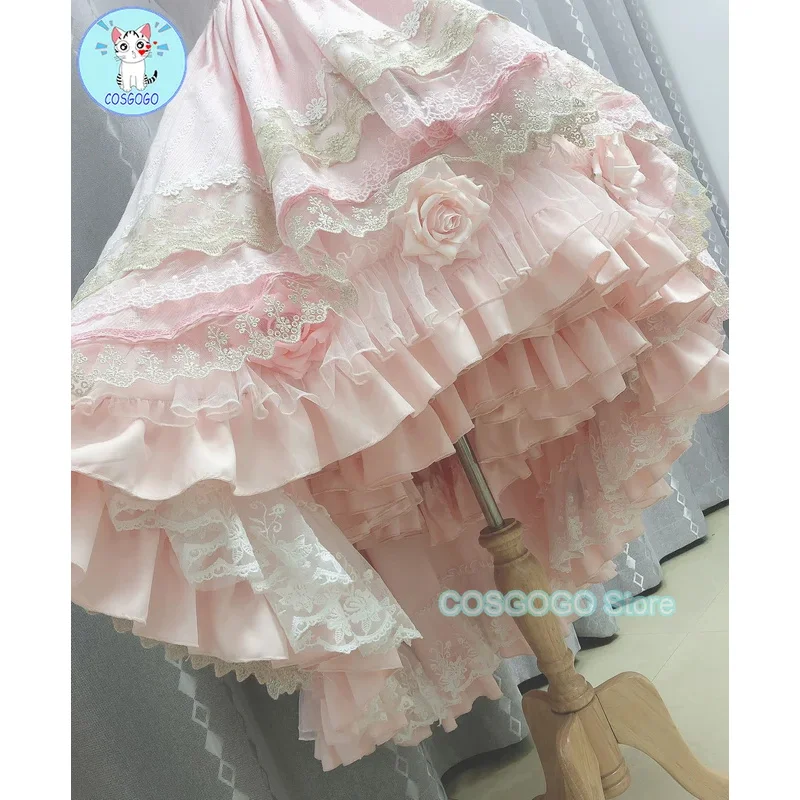 [حسب الطلب] من صنعني أميرة أتاناسيا/أثي أزياء تنكرية رائعة لوليتا فستان الهالوين ملابس النساء البالغات الوردي