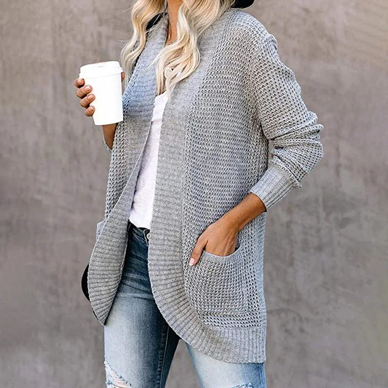 Loose Knitted Woman Basic Jackets Harajuku Cardigan Sweater Thin Coat Women Jacket Ladies Fashion Outerwear Clothes Ropa Mujer