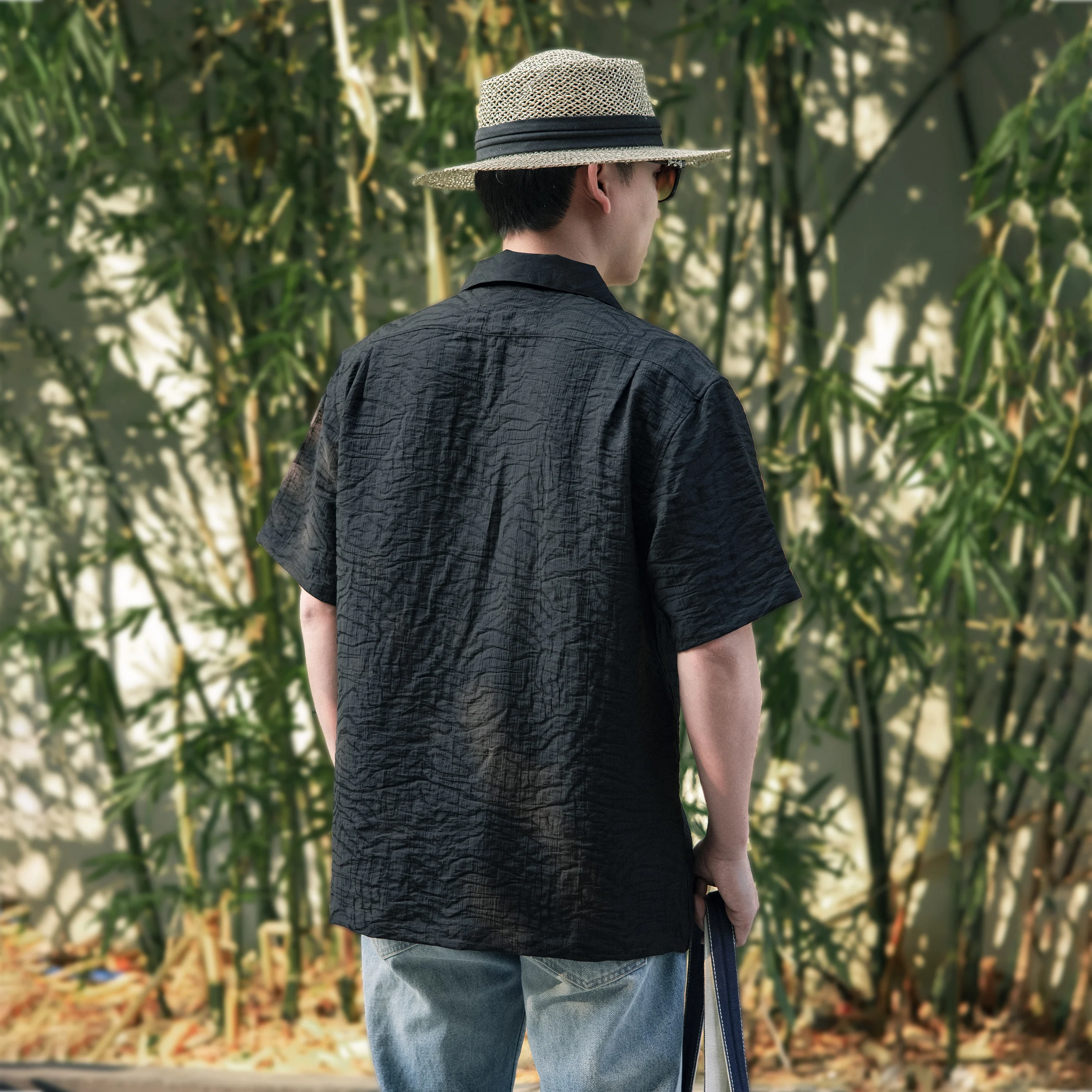 HW-0027 Big US Size Genuine Quality Vintage Looking Loose Fitting Cotton Hawaii Aloha Shirt