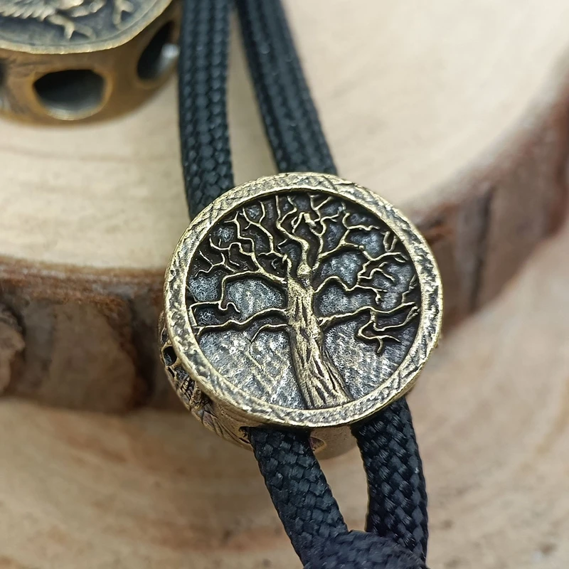 Dung Beetle Ankh Brass Knife Beads Punk EDC Outdoor DIY Paracord Woven Lanyard Pendant Retro Umbrella Rope Bracelets Accessories