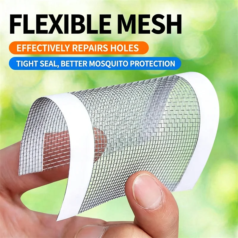 Insect-Proof Mesh Repair Tape For Windows Self-Adhesive Breathable And Discreet Sealing Gaps And Repairing Screens