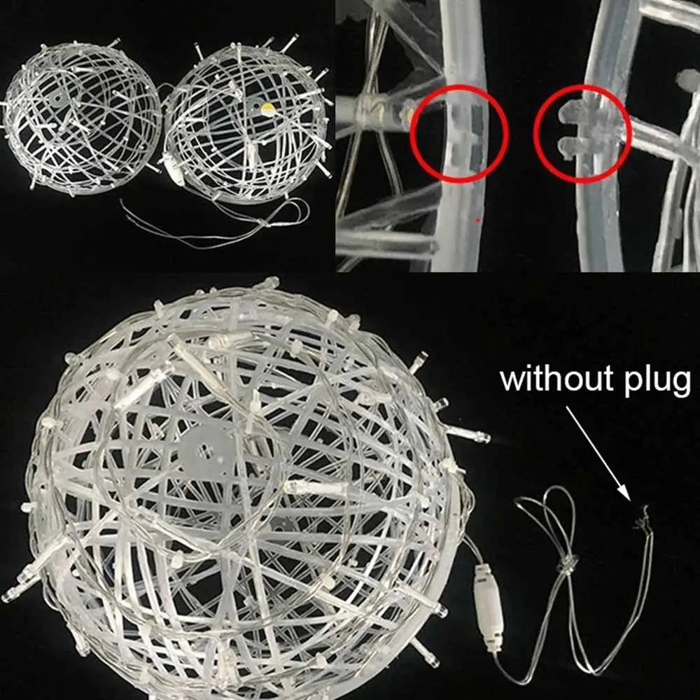 Flashing Rattan Ball Fairy Light String Waterproof 220V Landscape Tree Lighting Dia20/30/40CM LED Tree Hanging Light Garden