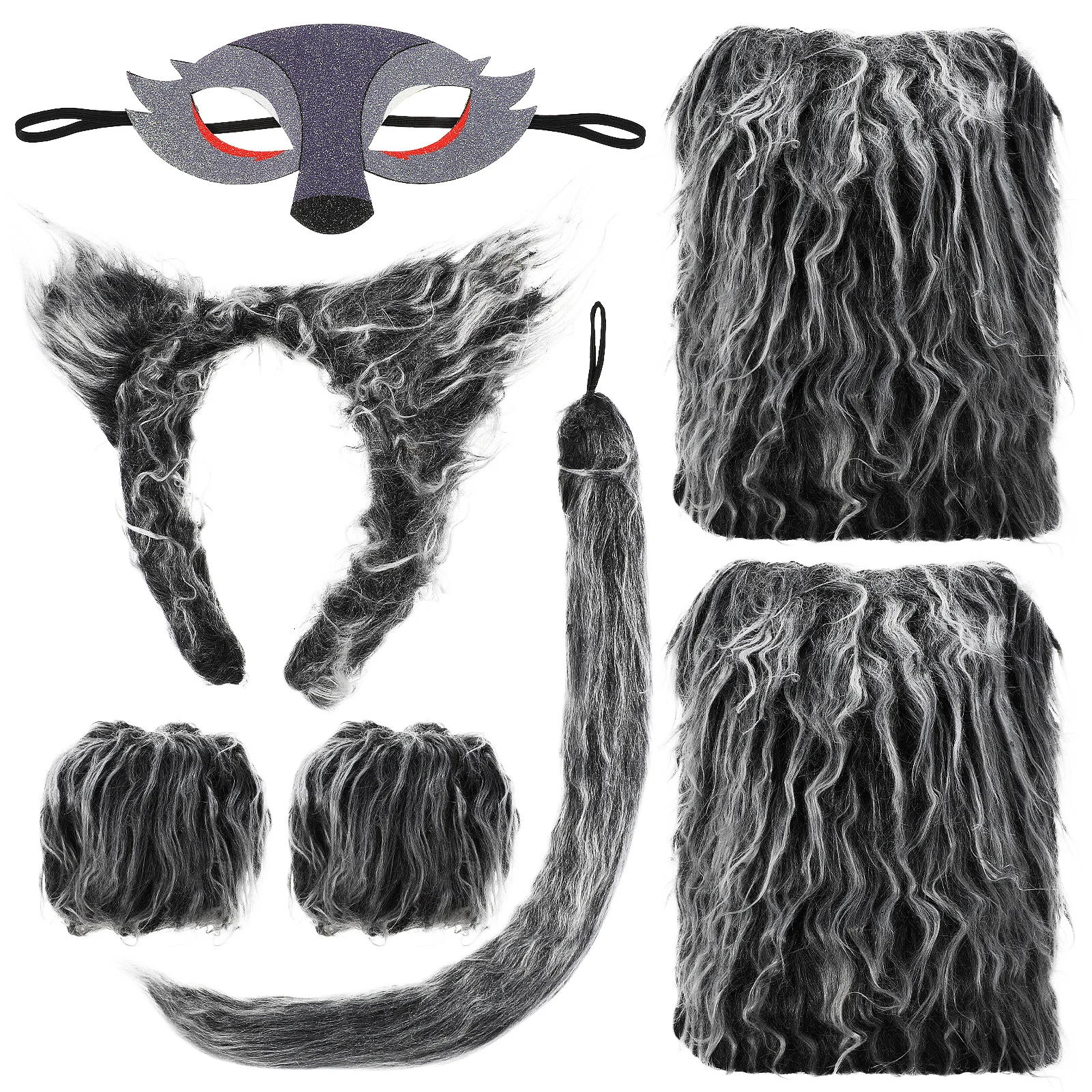 Rekwizyty do zdjęć Uszy Wilka Kostium Dzieci Impreza Halloween Cosplay Akcesoria Zwierzęce Cosplay Akcesoria Dziecięce