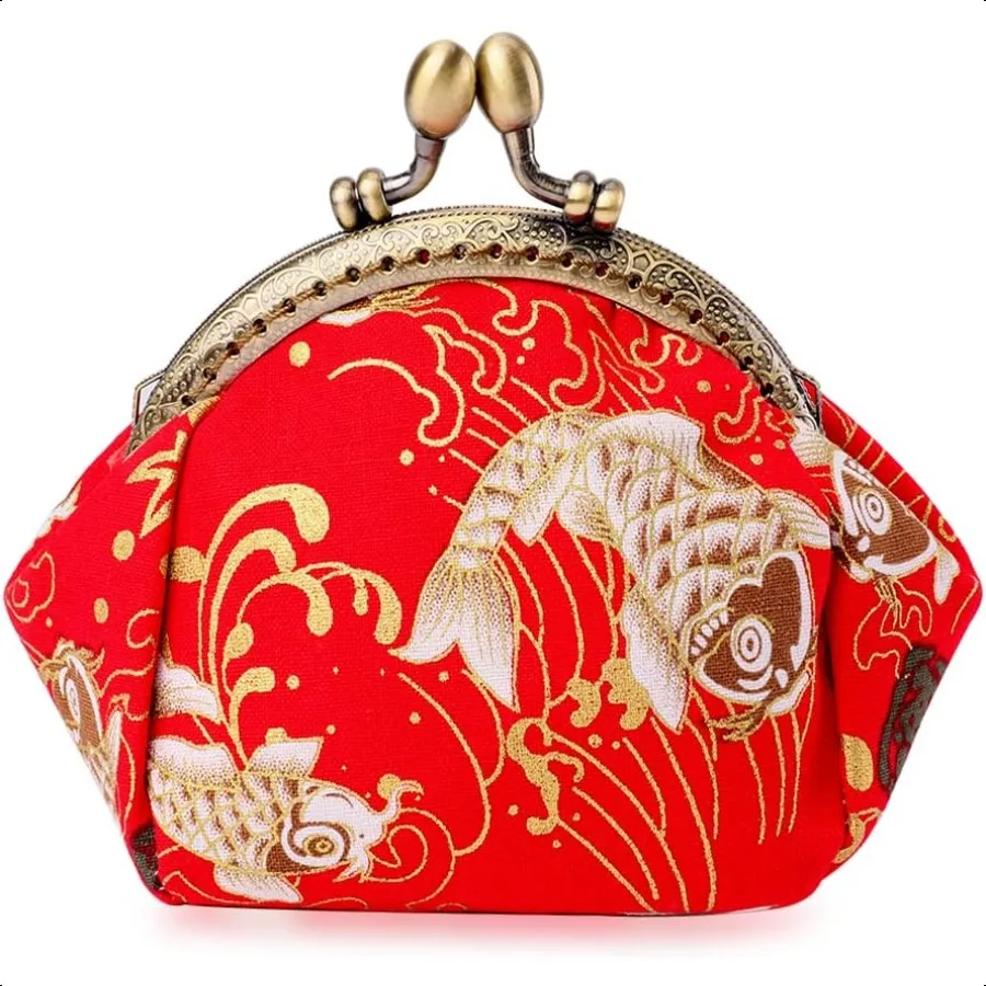 

Oyachic Carp Coin Purse Change Purse Bulk Women Lucky Small Wallet Clutch Pouch Bag for Women