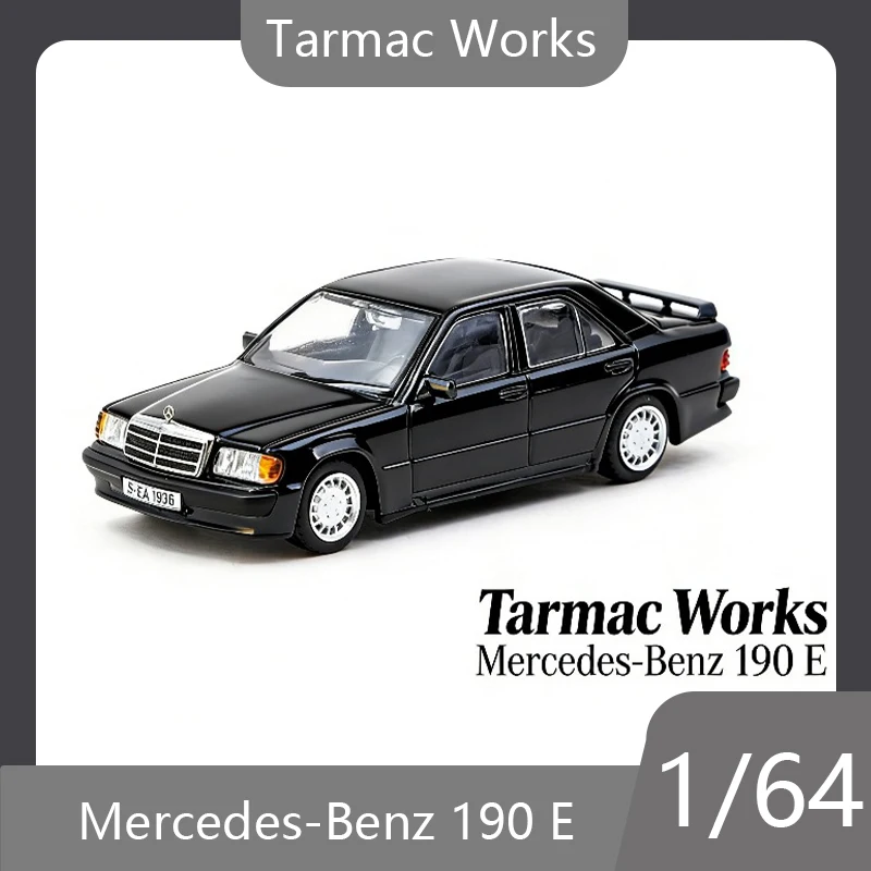 

Коллекционная модель автомобиля Tarmac Works 1:64 190 E из черного сплава, подарок для энтузиастов, украшение для рабочего стола