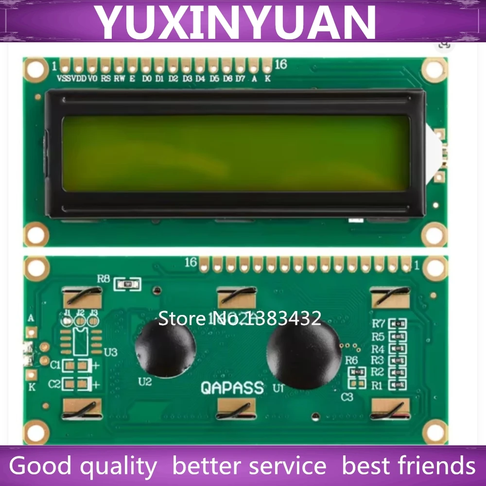 1 шт./лот модуль LCD1602 1602 синий экран 16x2 символьный модуль ЖК-дисплея в наличии 100% новый оригинал 100% хорошее и лучшее качество