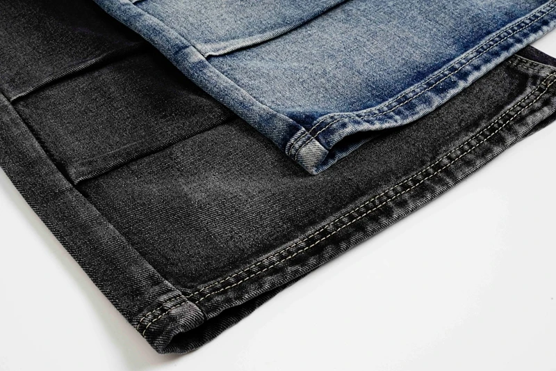 Herren Washed Denim Culottes Baggy Wide Leg Cropped Jeans mit abnehmbarem Gürtel Y2K Streetwear Oversized Distressed Jeans-Shorts – Detail 5
