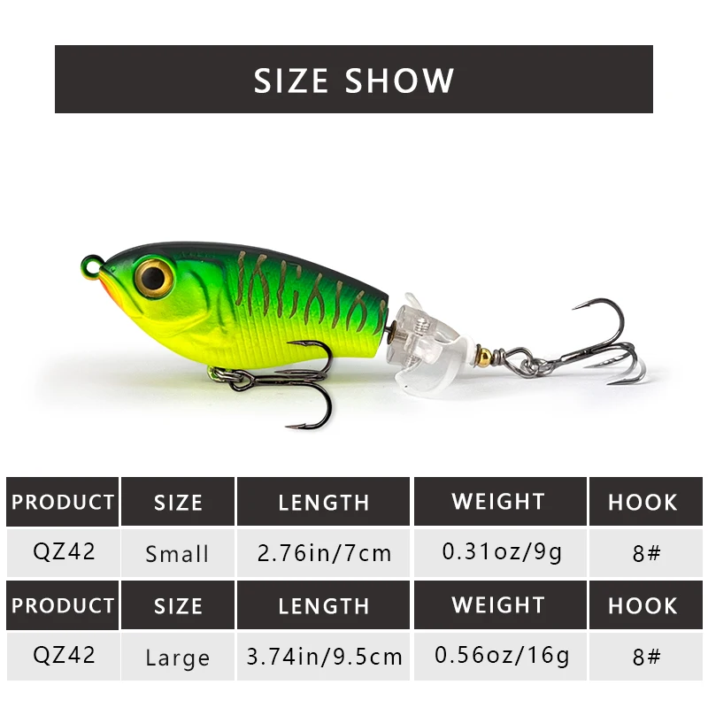 LUHANGT 3 Stück 7/9,5cm Rasselnder Flachtauchender Crankbait Künstlicher Wobbler für Barsch und Hecht Harter Köder Angelköder 3 Farben – Detail 6
