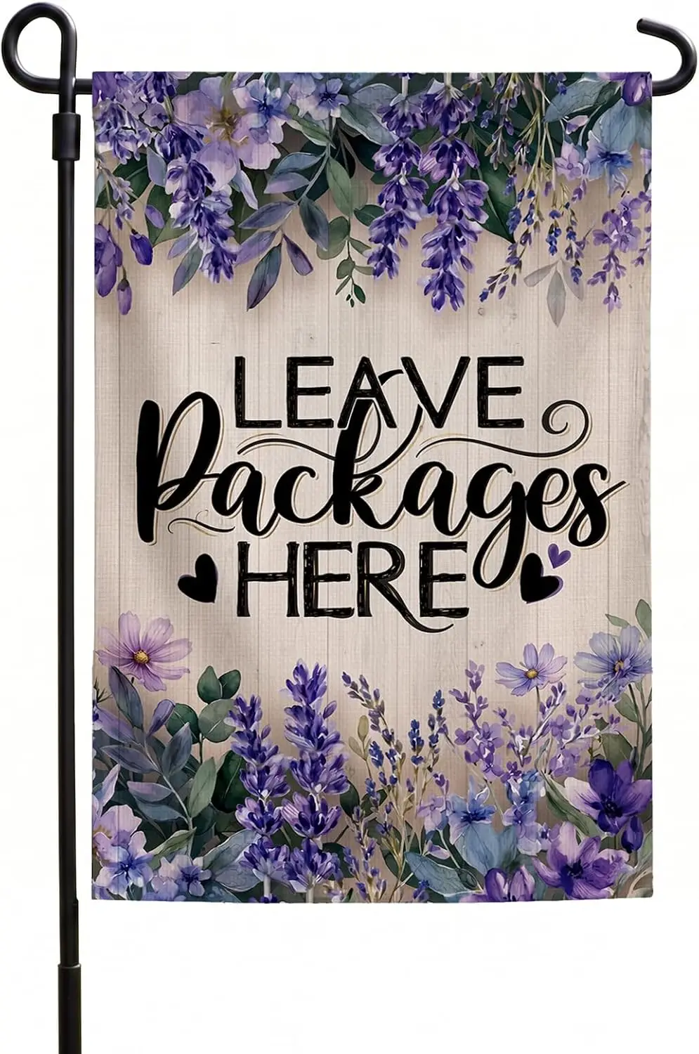 Leave Packages Here Garden Flag Double Sided 12x18 Inches Upgraded Thick Burlap Outside Yard Sign for Delivery Instructions  cci