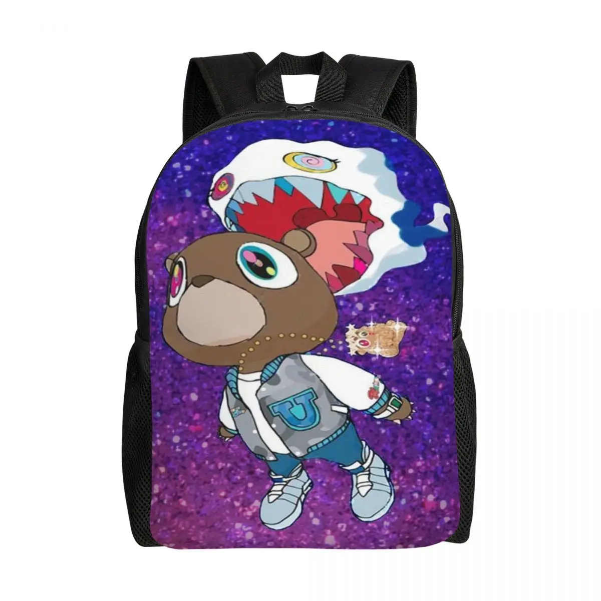 Customized 3D Print Kanye West Ye Bear Backpack for Boys Girls School College Travel Bags Men Women Bookbag Fits 15 Inch Laptop