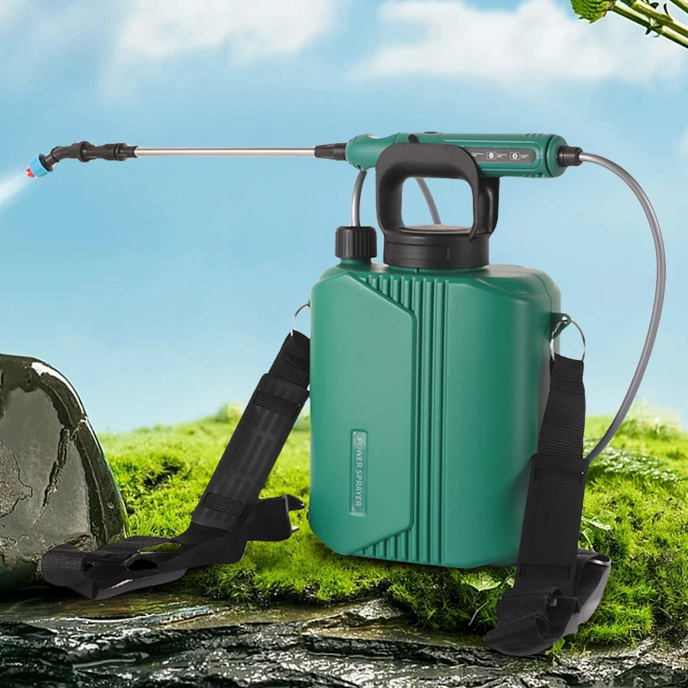 6L Automatic Garden Plant Mister W/ Shoulder Strap Rechargeable Battery Powered Sprayer Battery Backpack Sprayer Irrigation Tool