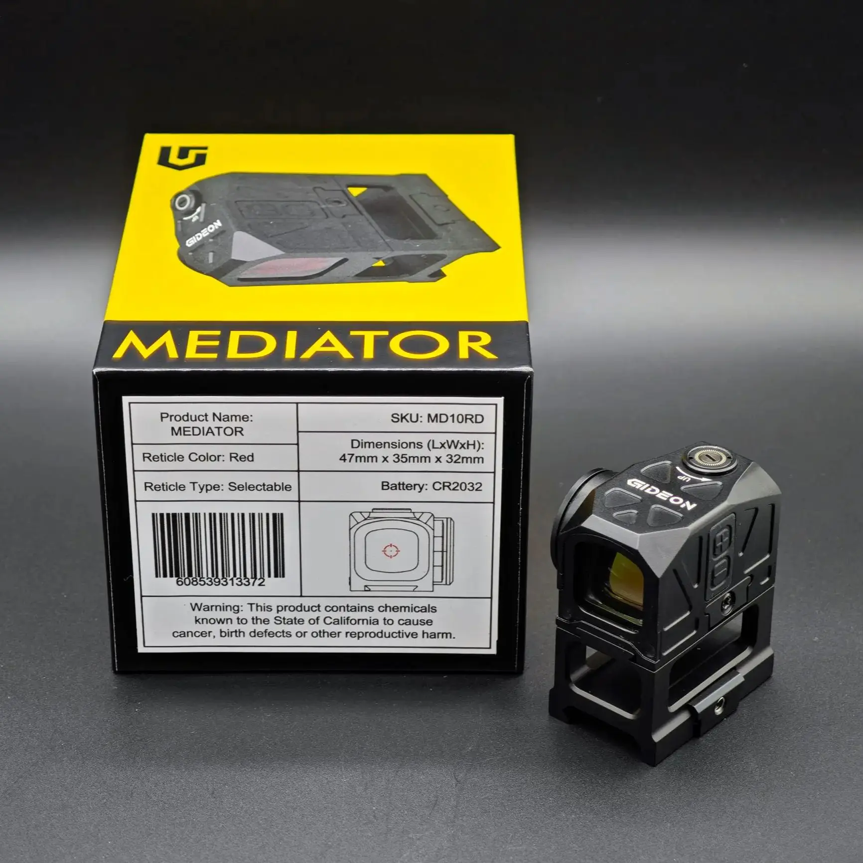 

Tactical Gideon Optics Mediator Red Dot Multi-Reticle Sight 16mm Redmagic Reflex Sight for Rifle Scope Shooting