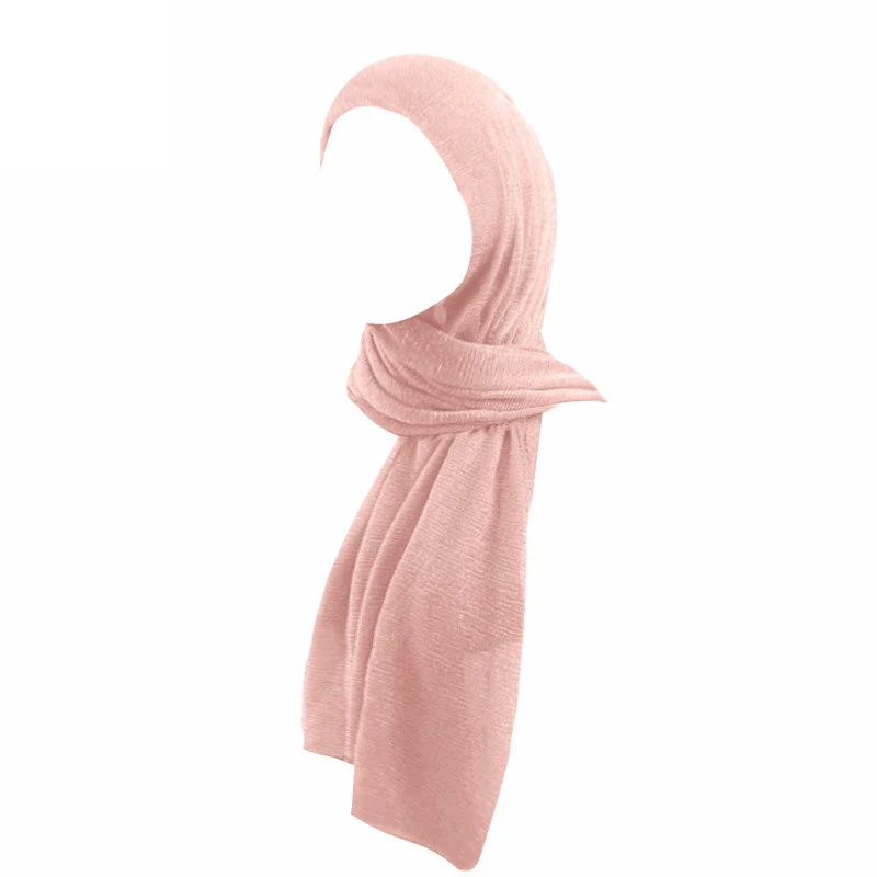 Crinkle Women Scarf Shawl Hijab Muslim Long Headscarf Head Wraps Solid Scarves Female Plain Head Scarf Headband Stoles Bandanas