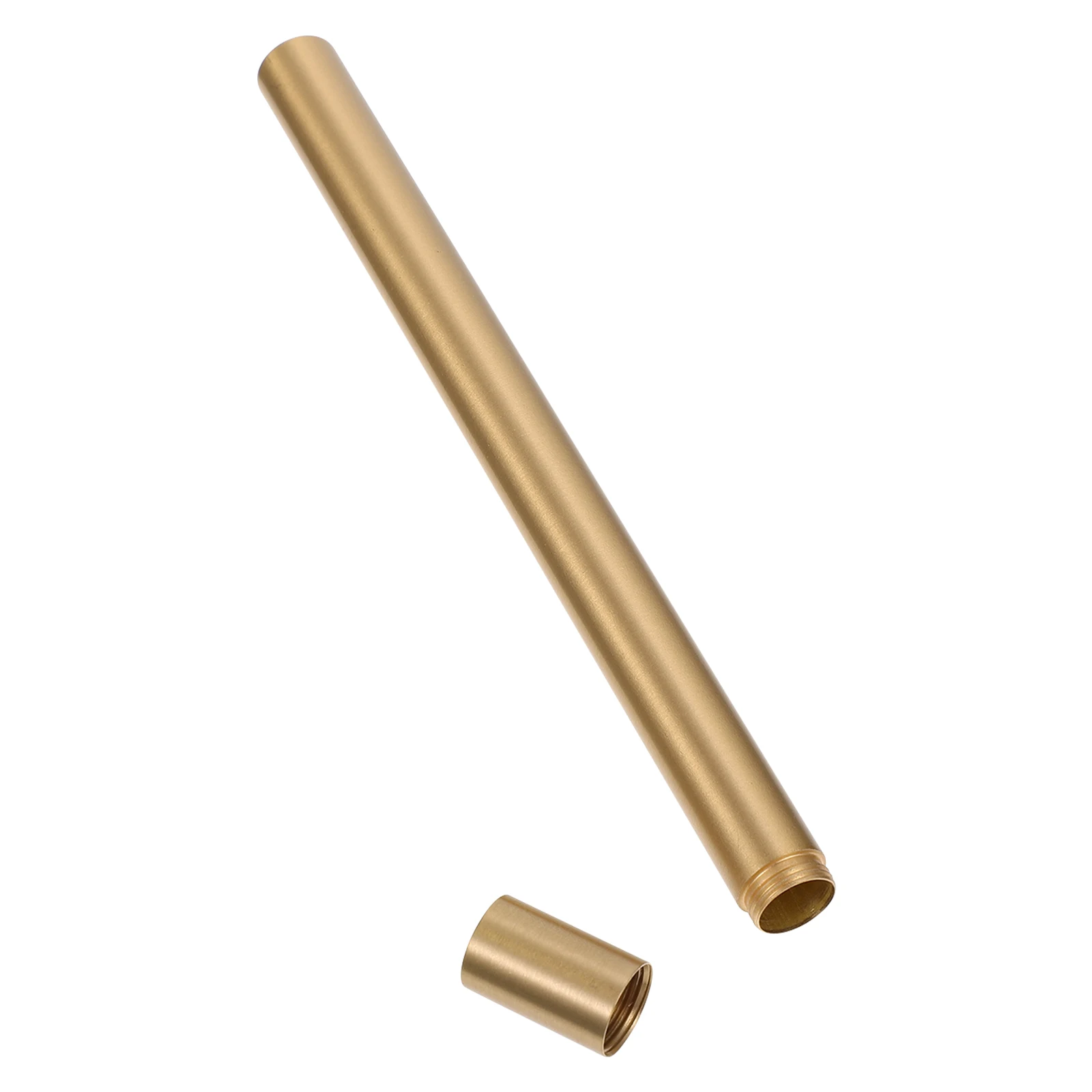 

Copper Incense Tube Stick Holder Short Size Lightweight Portable Screw Cover Aroma Storage Container Sticks