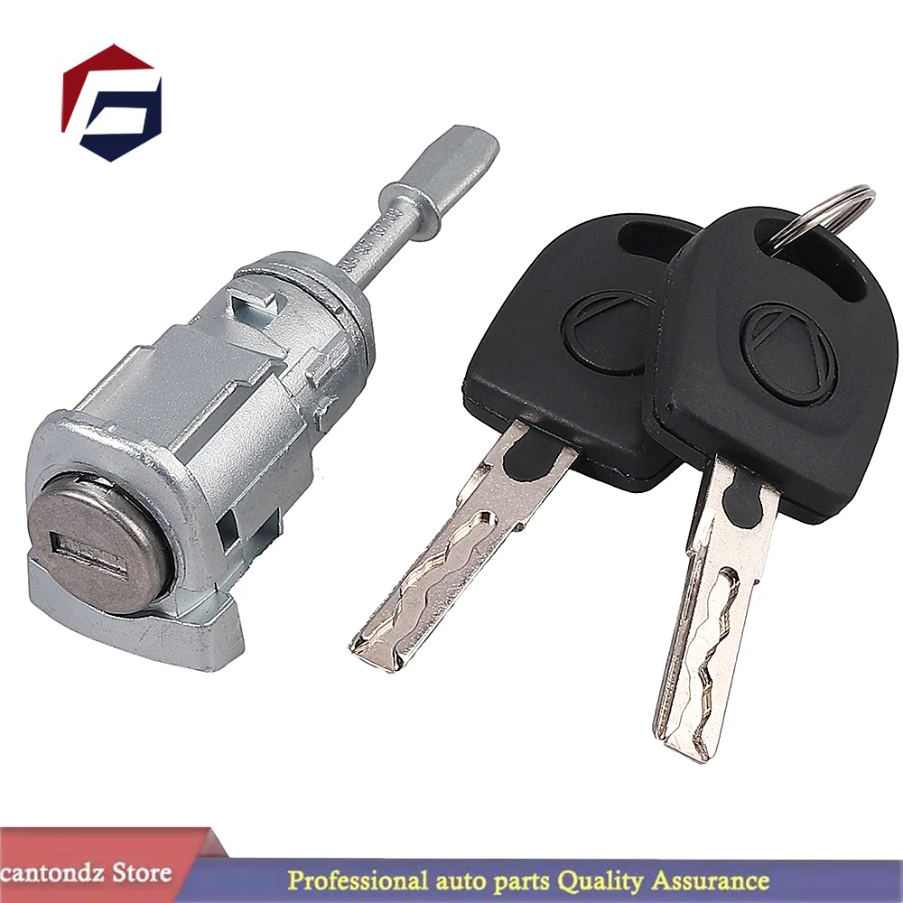 604837167 Door Lock For VW Golf 4 Mk4 IV Bora Jetta Passat Lupo Polo 9N Front Left  CYLINDER -with 2X Key