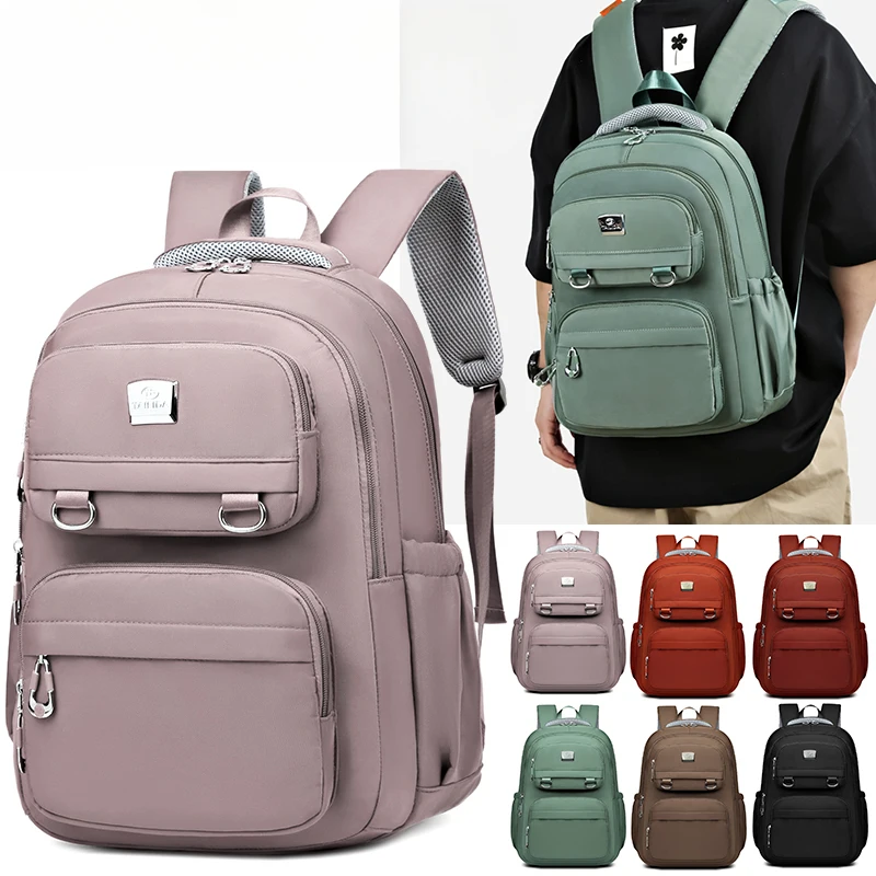 

Dopamine-style large-capacity lightweight backpack New Fashionable Solid Color Travel Backpack Simple Commuting Student Backpack