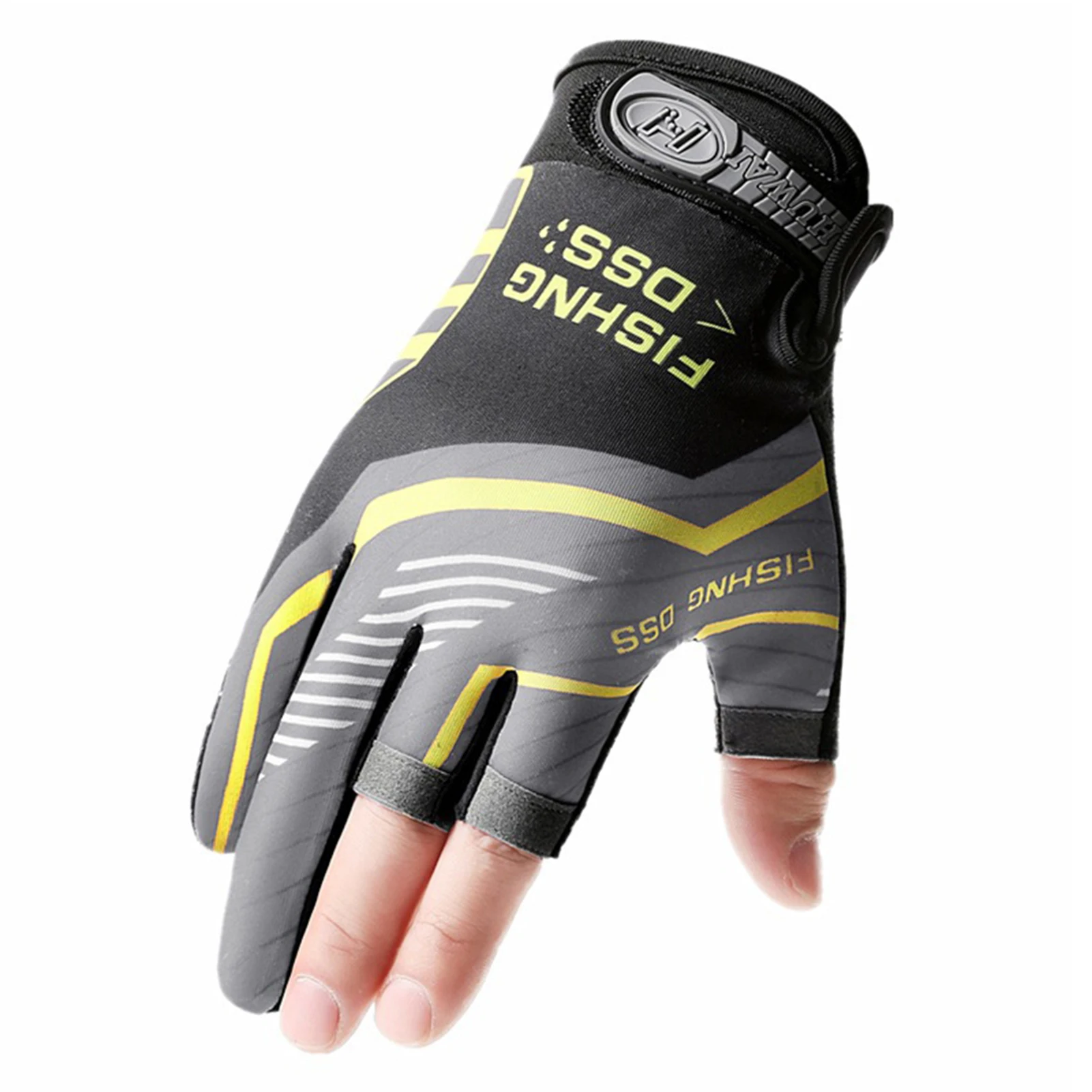 Anglerhandschuhe für Herren, Sommer-Dreifingerhandschuhe zum Angeln, Sonnenschutz, Rutschfeste Atmungsaktive Dünne Handschuhe für Autofahrer – Detail 3
